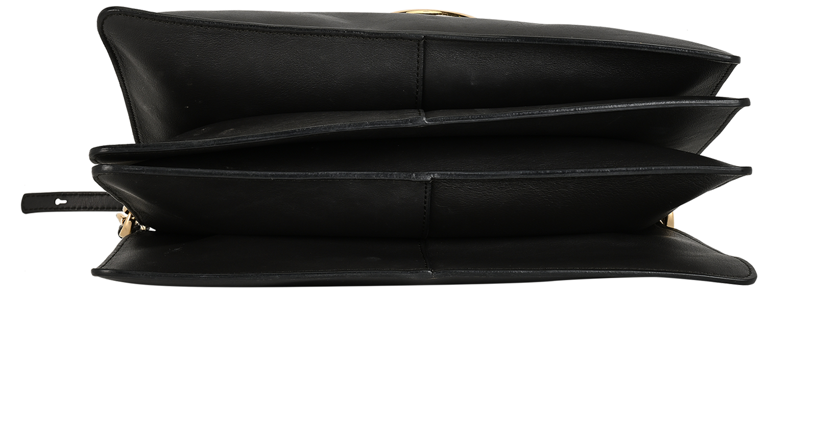 Large Faye, &pound;350, Handbags, Black, Leather/Suede, Top view